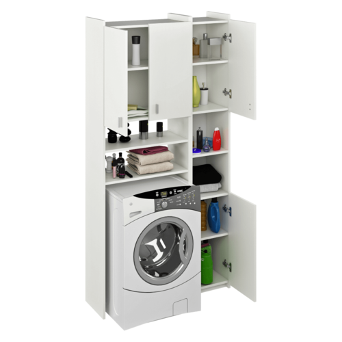 Waschmaschinenschrank MIRALI, weiß