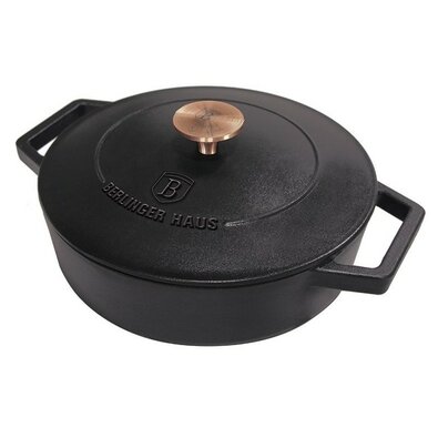 Berlinger Haus Gusseisen Topf mit Deckel Black Rose Collection, 26 cm
