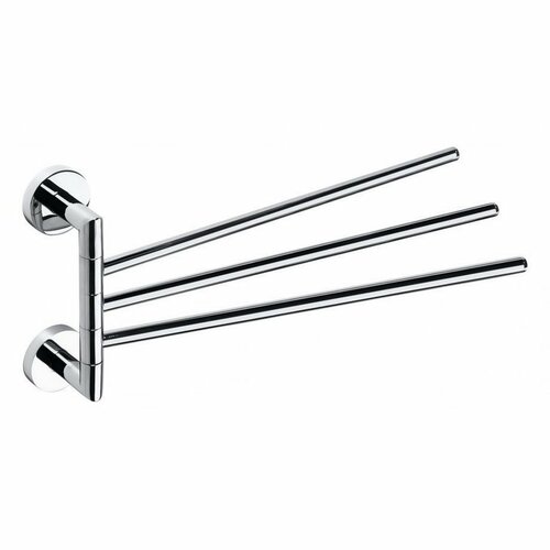 SAPHO XR407 X-Round suport triplu pentru prosoape,rotativ, 45 cm, argintiu