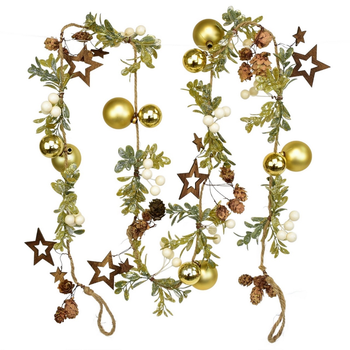 Świąteczna girlanda Nature złoty, 150 cm