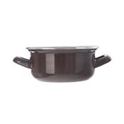 Orion Emaille-Kasserolle mit Rand Braun, 1 l