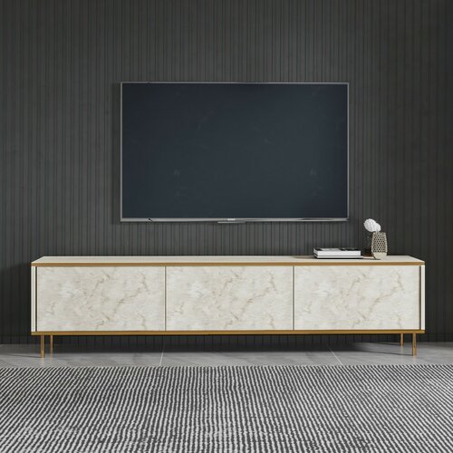 Imaj Travertine and Gold TV-asztal