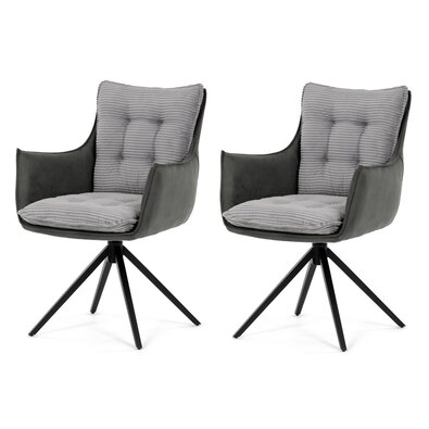 Set de scaune de sufragerie cu mecanism deîntoarcere DCH-D1345 GREY2, 2 buc.