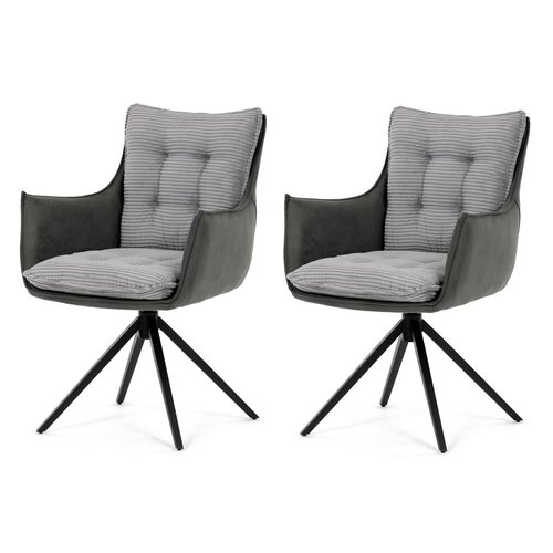 Zestaw krzeseł obiadowych z mechanizmem powrotnymDCH-D1345 GREY2, 2 szt.