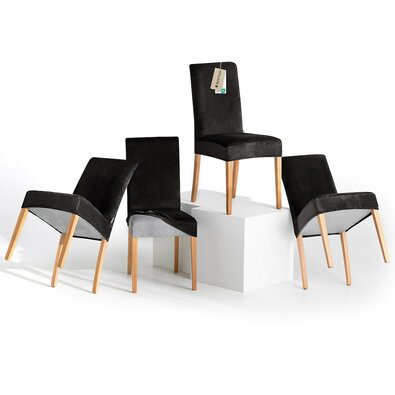 Restilo Napinac za stol Sento črn, 48 x 48 x 58 +10 cm, komplet 4 kos
