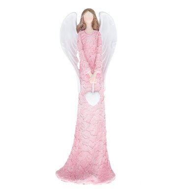 Înger cu inimă Cordon, roz, 9,5 x 25 cm