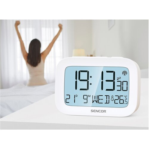 Sencor SDC 2200 zegar z budzikiem, biały