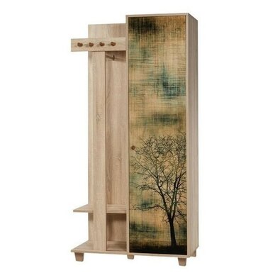Vešiak so skriňou Garmanto Tree Sonoma Oakskriňou
