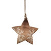 4Home Dekoration aus Mangoholz „Snowflake Star“, 20 cm