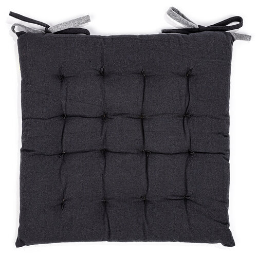 Стьобана подушка для сидіння Heda сіра , 40 x 40 см