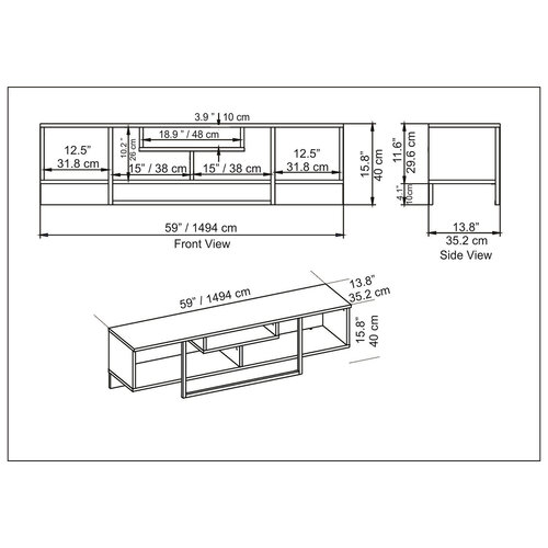 TV-Lowboard Asal Gold
