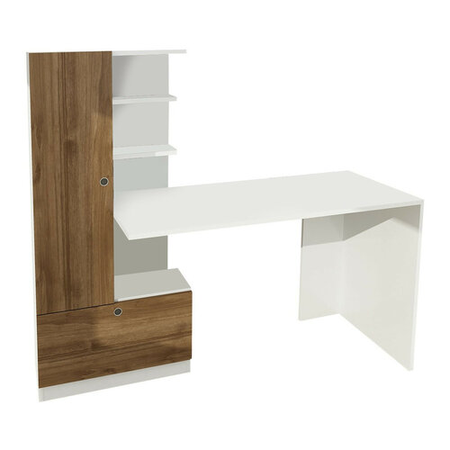 Pracovný stôl Domingos White and Walnut