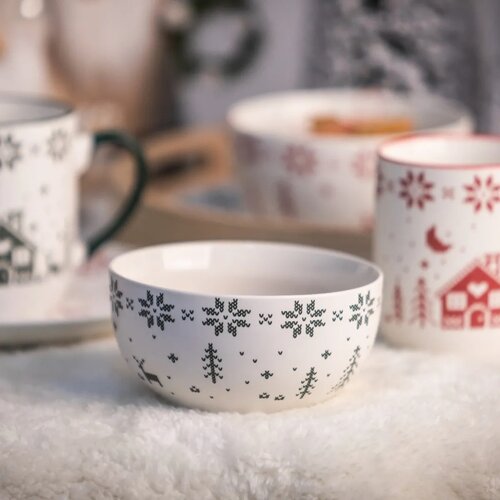 Altom Porcelanska skleda Grenlandia 13 cm, 600 ml,zelena