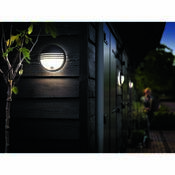 Philips 17297/30/16 Venkovní nástěnné LED svítidlo s čidlem Yarrow 21 cm, černá