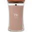 WoodWick dišeča sveča, velika vaza, PatchouliCreme, 609 g