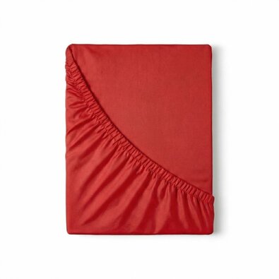 Kvalitex Satinlaken mit Gummizug rot, 80 x 200 cm