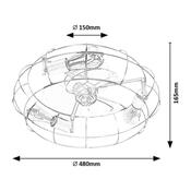 Rabalux 71043 stropní ventilátor se světlem Cadmus, černá