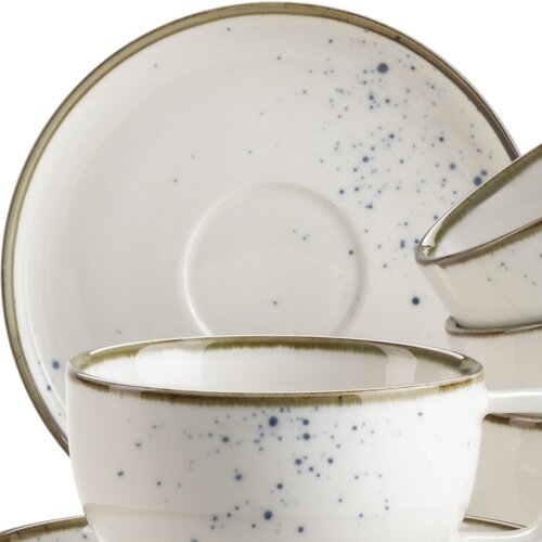 Mäser 8 darabos kávéscsészészett Pintar White kékpöttyös