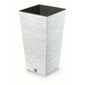 Ghiveci de flori FURU SQUARE 24 cm, alb