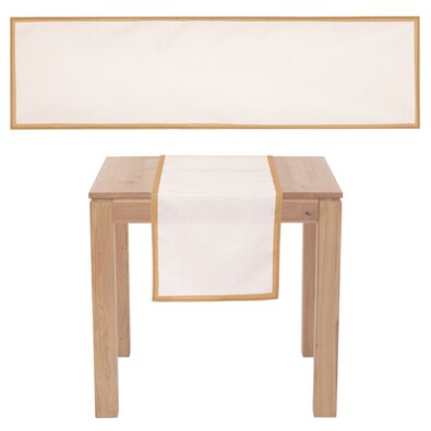 Vianočný behúň so zlatými okrajmi krémová, 150 x 40 xm