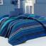 BedTex Narzuta na łóżko Marley niebieski, 220 x 240 cm, 2x 40 x 40 cm