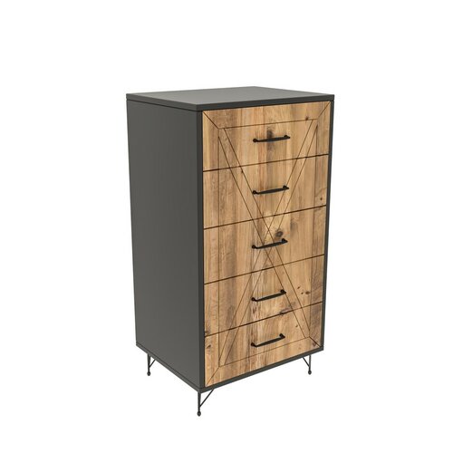 Kommode Planet Anthracite and Oak