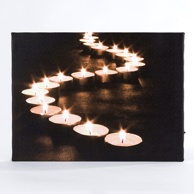Jednodílný svítící obraz svíčky