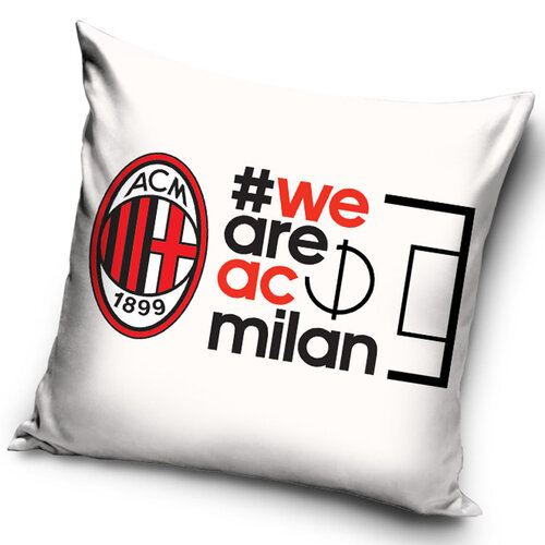 Poduszka jasiek AC Milan White, 40 x 40 cm