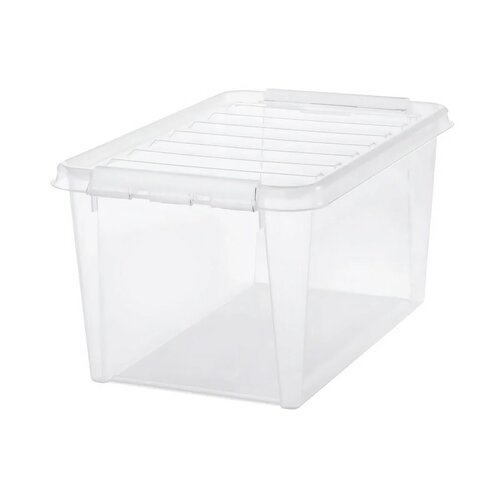 SmartStore Shranjevalna škatla z belimi sponkamiClassic, 47 l