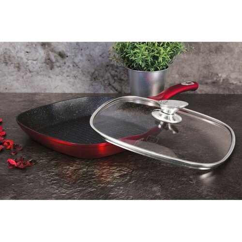 Berlinger Haus Panvica grilovacia s pokrievkou Burgundy Metallic Line