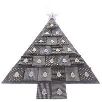 Текстильний різдвяний календар Gray tree, 68 x 68 см