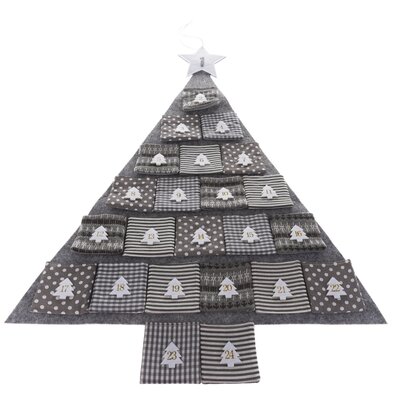 Tekstilni adventni koledar Gray tree, 68 x 68 cm