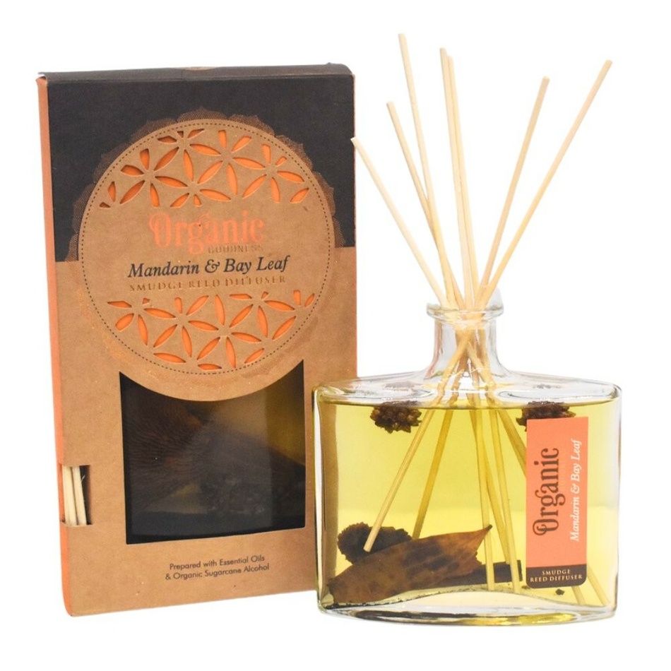 Organický difuzér 150 ml s tyčinkami, Mandarin&Bayleaf