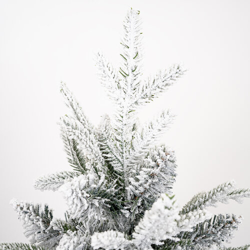 Weihnachtsbaum mit Schnee und Ständer Cardiff, 120 cm