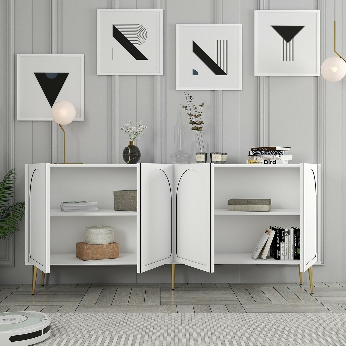 Skrinka Lyon White and Gold