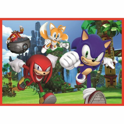 Trefl Puzzle Sonic Avanturistična vožnja, 4v1 (35,48, 54, 70 kosov)