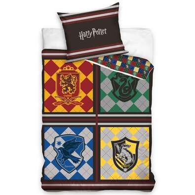 Harry Potter Címerek pamut ágynemű, 140 x 200 cm, 70 x 90 cm