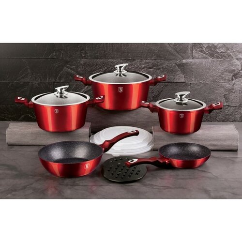 13-dielna súprava riadu Berlinger Haus Burgundy Metallic Line