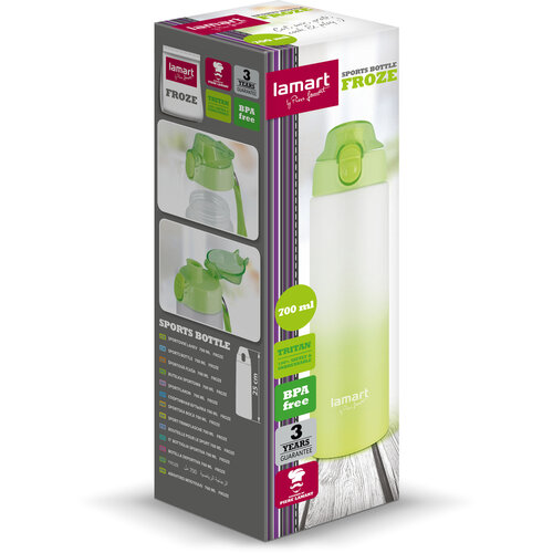 Sticlă sport Lamart LT4056 Froze 0,7 l, verde