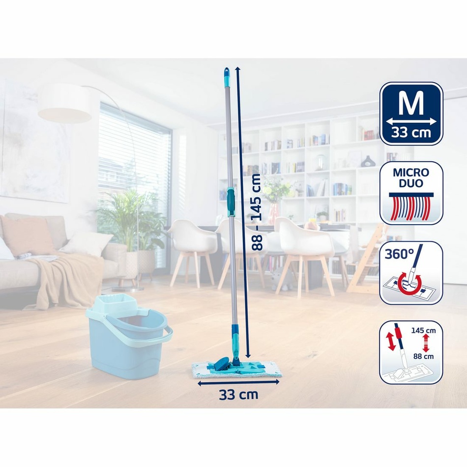 Leifheit Mop PowerClean M micro duo s teleskopickou tyčí - thumb (3)