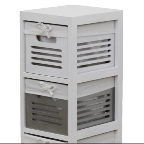 Schubladenkommode Bibi 3, weiß, 70 cm