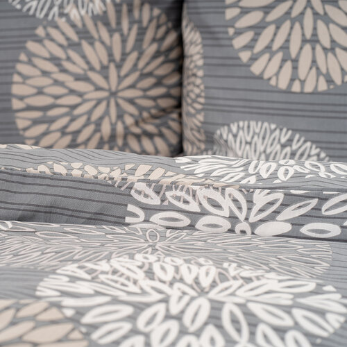 Lenjerie de pat din bumbac 4Home Grey Petals, 140x 200 cm, 70 x 90 cm
