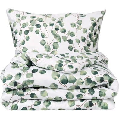 Matex Сатинова постільна білизна Листя евкаліпта акварель, 140 х 200 см, 70 х 90 см