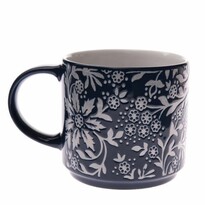 Cană din ceramică Floare albă, 390 ml Cană din ceramică Floare albă, 390 ml