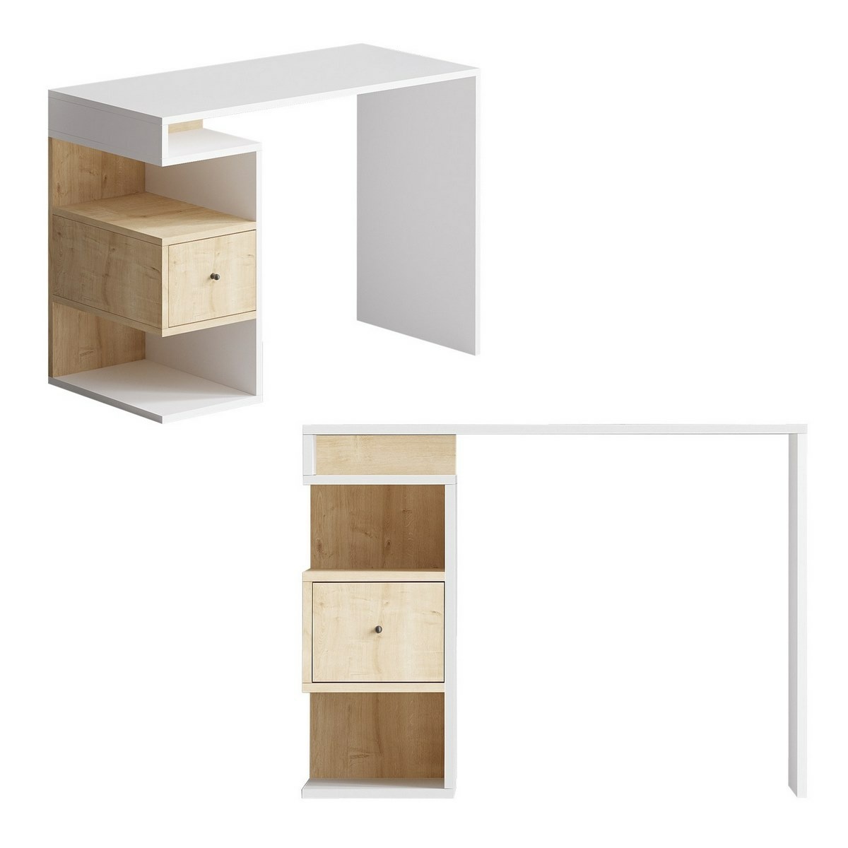 Pracovný stôl Tempus White and Oak