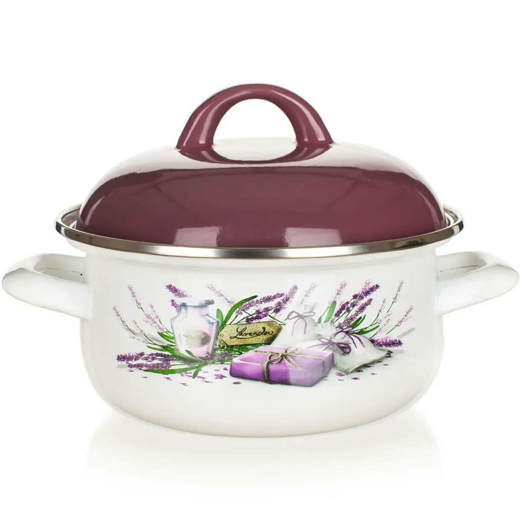 Fotografie Banquet LAVENDER smaltovaný kastrol 20 cm, pr. 20 cm