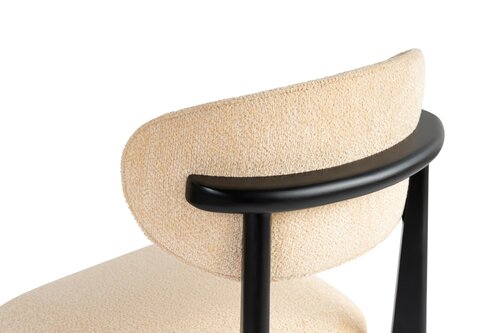 Esszimmerstuhl-Set Lionte Beige and Black, 2 Stück