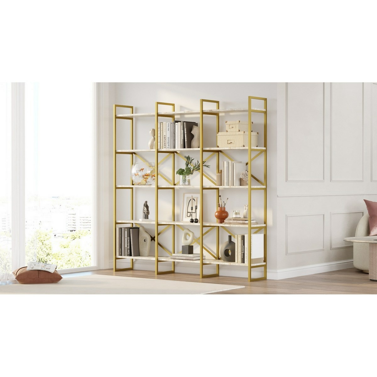Regál Vento Triple Marble and Gold, L