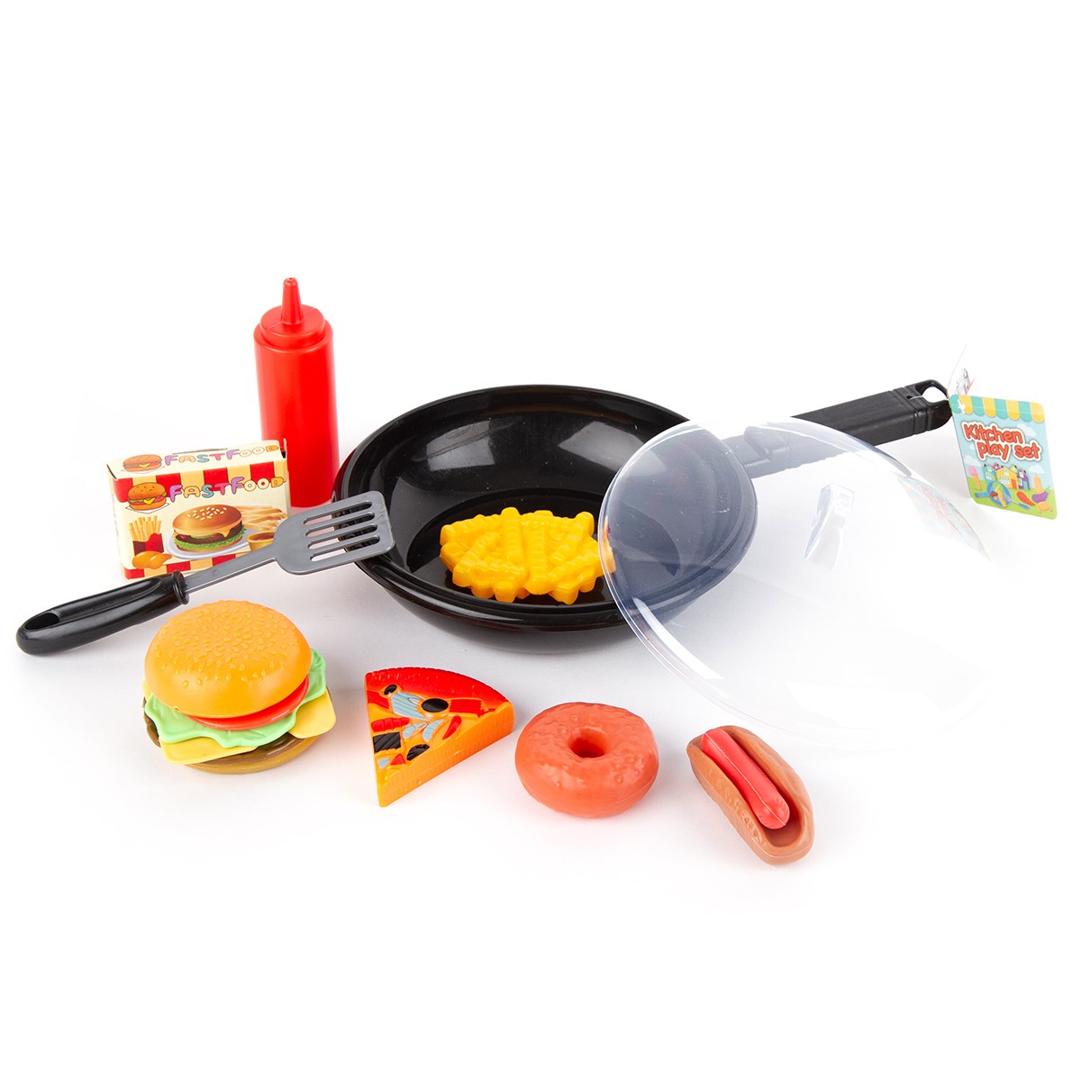 Detský hrací set Panvička čierna, 30 cm