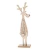 Świąteczna dekoracja drewniana renifer z gwiazdką brązowy, 9,2 x 30,8 cm